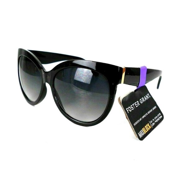NWT Foster Grant Reset Oversize Bug Thick Frame Sunglasses Black UV400 #92764 - Picture 3 of 3
